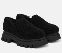 Plateau-Loafers Furry Chic aus Shearling