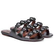 Sandalen Bombe aus Metallic-Leder