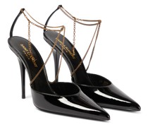 Saint Laurent Verzierte Pumps Claw 110 aus Lackleder