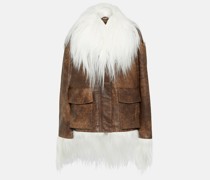 Dodo Bar Or Lederjacke Yoyo mit Shearling