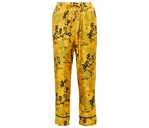 Asceno Bedruckte Pyjama-Hose Sydney aus Seide