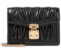 Miu Miu Schultertasche Mini aus Leder