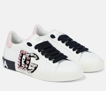 Dolce&Gabbana Sneakers Portofino Vintage aus Leder