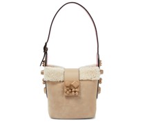 Christian Louboutin Bucket-Bag Mini aus Veloursleder
