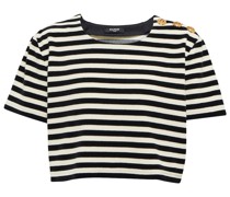 Cropped-Top aus einem Baumwollgemisch