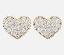 Ohrringe You're Making Me Blush aus 10kt Gelbgold mit Diamanten