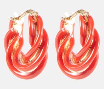 Ohrringe aus Sterlingsilber und Emaille