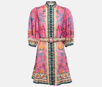 Zimmermann Bedrucktes Minikleid Ginger aus Leinen