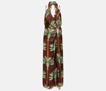 Johanna Ortiz Besticktes Maxikleid aus Seide