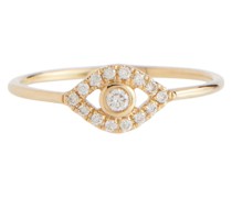 Sydney Evan Ring Evil Eye aus 14kt Gelbgold mit Diamanten