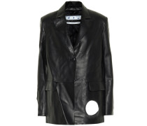 Off-White Blazer Meteor aus Leder