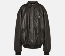 Balenciaga Oversize-Bomberjacke aus Leder