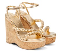 Jimmy Choo Wedge-Sandalen Diosa 130 aus Leder