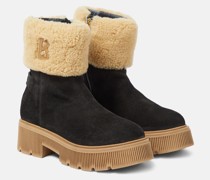 Ankle Boots Turin 2B aus Veloursleder mit Shearling