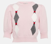 Alessandra Rich Cropped-Pullover aus Wolle