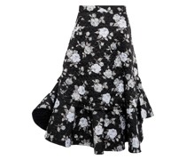 Noir Kei Ninomiya Bedruckter Midirock