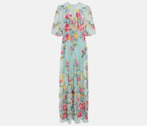 Bestickte Robe Liana aus Spitze