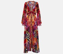 Camilla Bedrucktes Maxikleid aus Seide