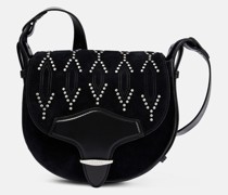 Isabel Marant Schultertasche Botsy aus Veloursleder