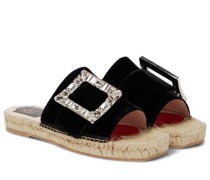 Roger Vivier Espadrille-Pantoletten Strass Buckle
