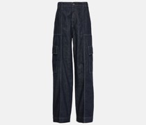 AG Jeans X EmRata High-Rise Cargo-Jeans Amia