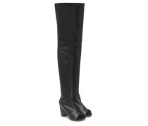 Overknee-Stiefel aus Satin