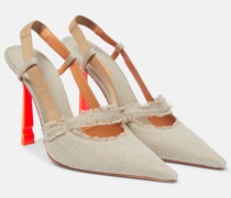 Slingback-Pumps Pop Oyster aus Leinen