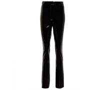 Rotate Birger Christensen High-Rise-Hose aus Lacklederimitat