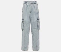 High-Rise Cargo-Jeans