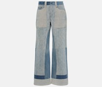 Marine Serre High-Rise Wide-Leg Jeans