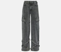 X Chiara Biasi Low-Rise Cargo-Jeans Belted Cargo