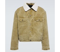 Acne Studios Jeansjacke mit Faux Shearling