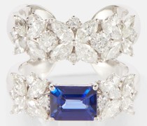 Yeprem Ring aus 18kt Weissgold mit Saphir und Diamanten
