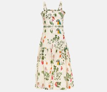 Agua by Agua Bendita Midikleid Nispero Boquet aus Leinen