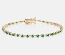 Armband Emerald Ace aus 14kt Gelbgold mit Smaragden