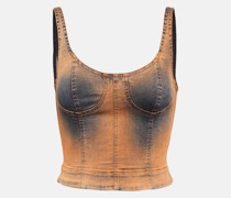 KNWLS Cropped-Top Harley aus Denim