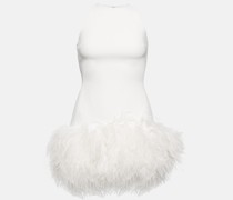 Minikleid mit Federn