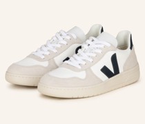 Sneaker V-10 - WEISS/ HELLGRAU/ DUNKELBLAU