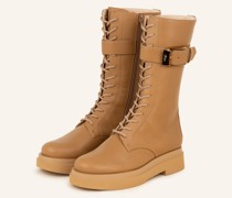 Schnürboots - HELLBRAUN