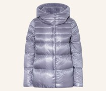 Daunenjacke mit abnehmbarer Kapuze aus Kunstpelz