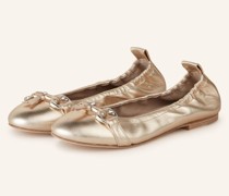 Ballerinas NELLY - GOLD/ SILBER