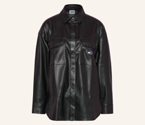 Overjacket in Lederoptik