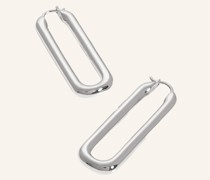 Ohrringe SILVER OVATE HOOPS by GLAMBOU