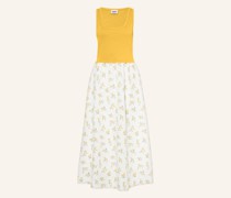 Kleid TINAMIMOSA im Materialmix mit Leinen
