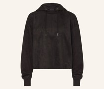 Hoodie ZORINA in Lederoptik