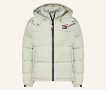 Daunenjacke mit abnehmbarer Kapuze