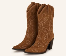 Cowboy Boots ANDREA 80 - COGNAC/ WEISS