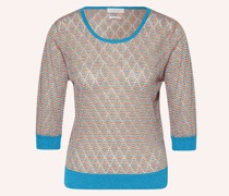 Pullover mit Glitzergarn und 3/4-Arm