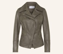 Jacke in Lederoptik mit Nieten
