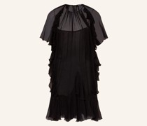 Seidenkleid mit Volants